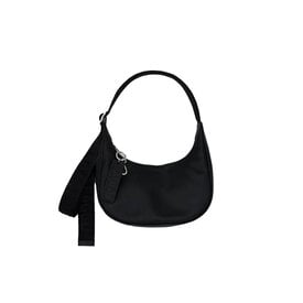Baggu Baggu Recycled Leather - Small Crescent Bag - Black