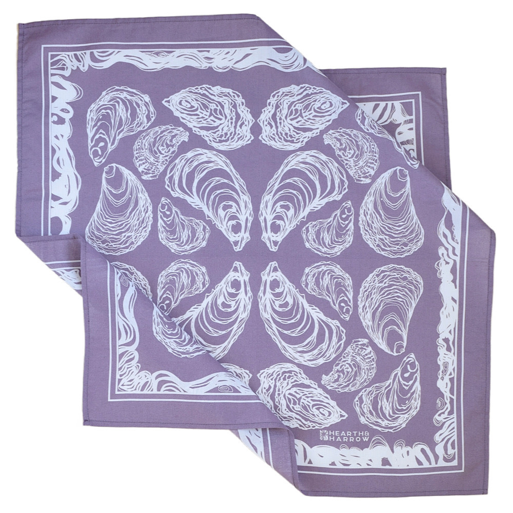 Hearth & Harrow Cotton Bandana - Purple Oyster