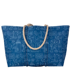 Sea Bags Sea Bags x Daytrip Society - Custom Kennebunkport Icons - Large Tote - Hemp Handle