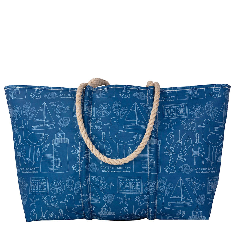 Sea Bags x Daytrip Society - Custom Kennebunkport Icons - Large Tote - Hemp Handle