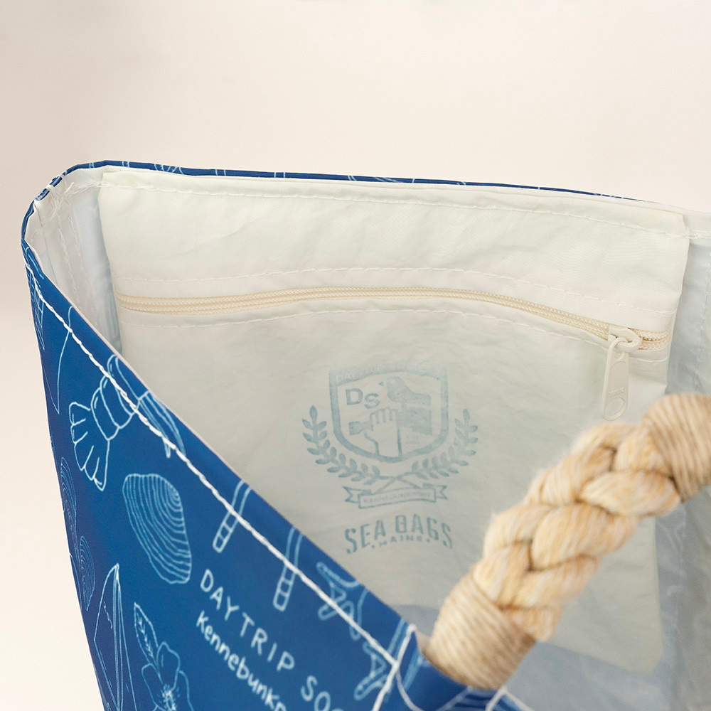 Sea Bags x Daytrip Society - Custom Kennebunkport Icons - Large Tote - Hemp Handle