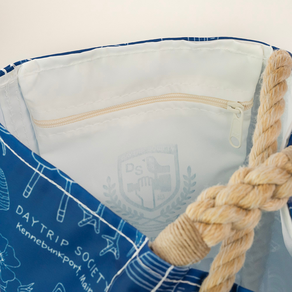 Sea Bags x Daytrip Society - Custom Kennebunkport Icons - Medium Tote - Hemp Handle