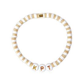 Pura Vida Pura Vida - Vinyl Disc Stretch Bracelet - KPT - Neutral