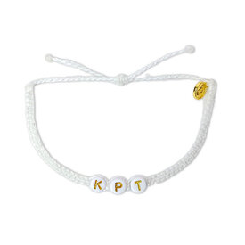 Pura Vida Pura Vida - Alphabet Bead Bracelet - KPT - White