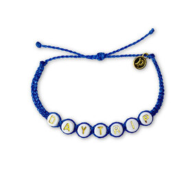 Pura Vida Pura Vida - Alphabet Bead Bracelet - DAYTRIP - Blue