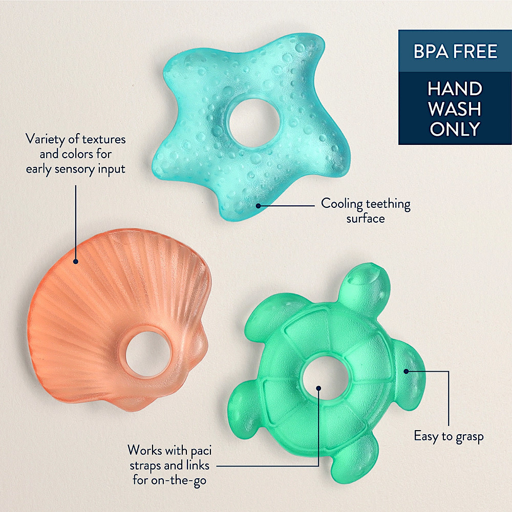 Itzy Ritzy Cutie Coolers Teether 3-Pack - Seaside