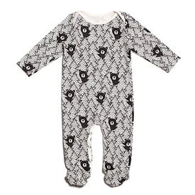 Winter Water Factory Winter Water Factory Footed Romper - Bears Black