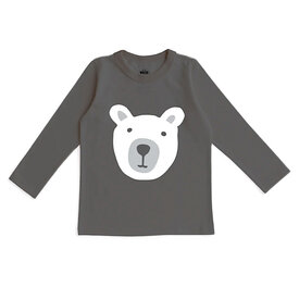 Winter Water Factory Winter Water Factory Long-Sleeve Graphic Tee - Bear Charcoal
