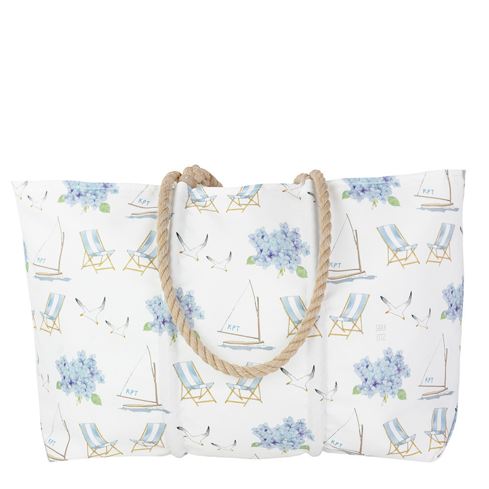 Sea Bags x Sara Fitz - Kennebunkport Beach Day - Large Tote - Hemp Handle