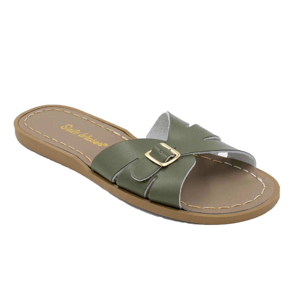 Salt Water Sandals Adult Classic Slides - Olive