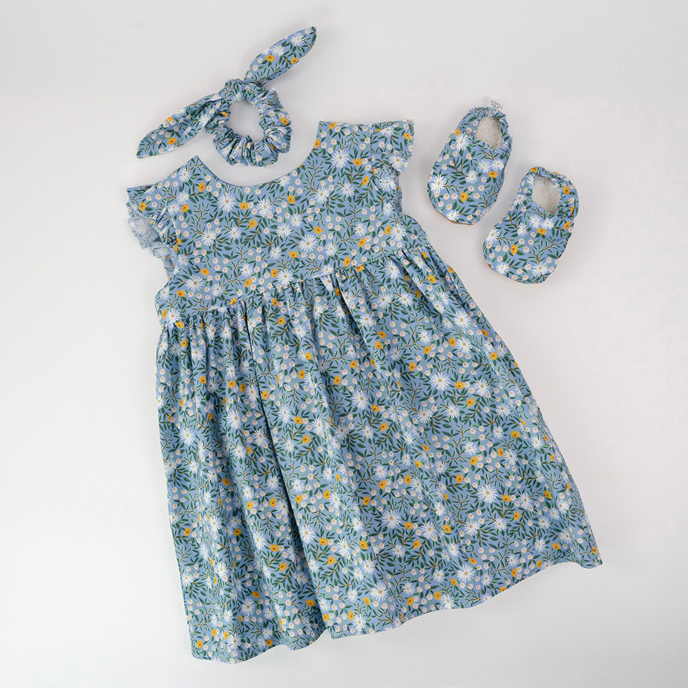 Two Little Beans Baby Booties - Rifle Paper Daisy Fields