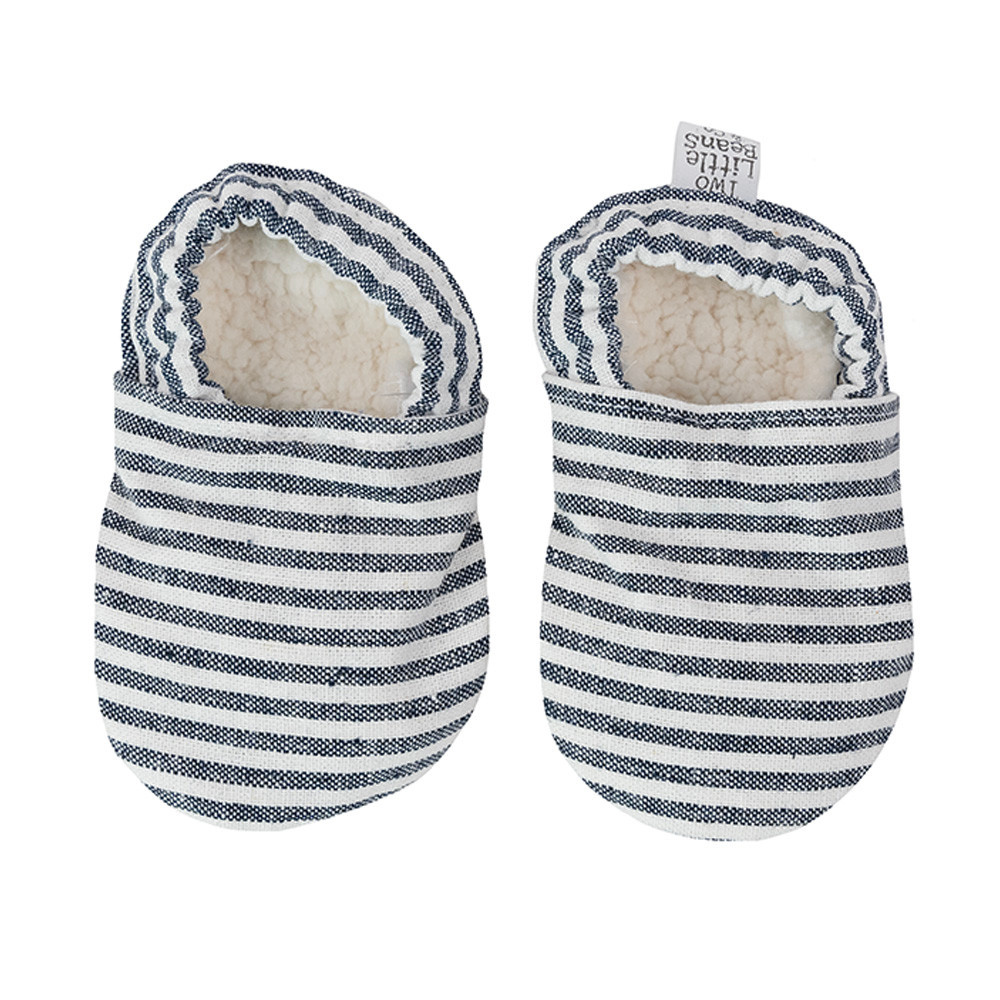 Two Little Beans and Co. Two Little Beans Baby Booties - Pinstripe