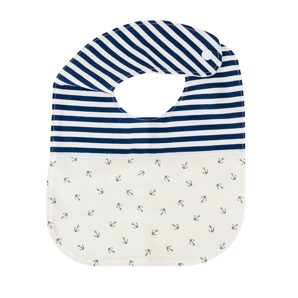 Two Little Beans and Co. Two Little Beans Baby Bib Nautical Anchor