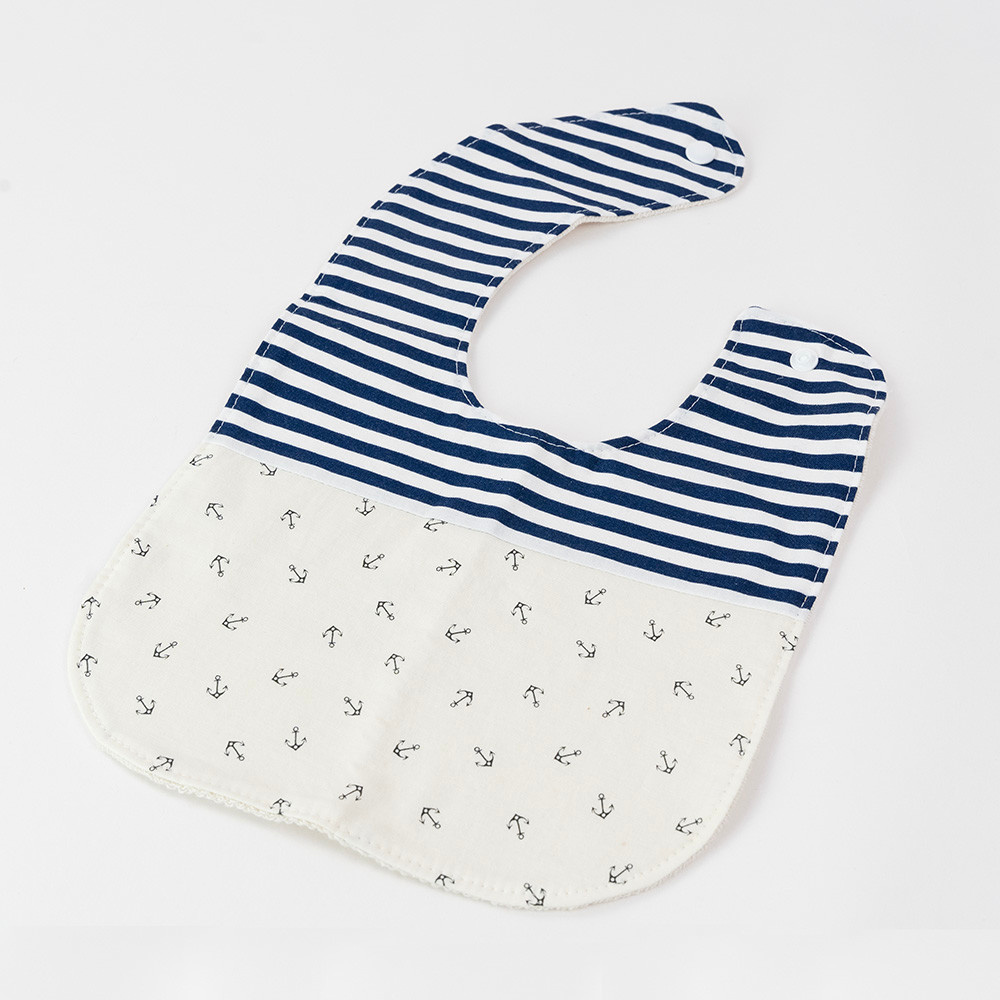 Two Little Beans Baby Bib Nautical Anchor