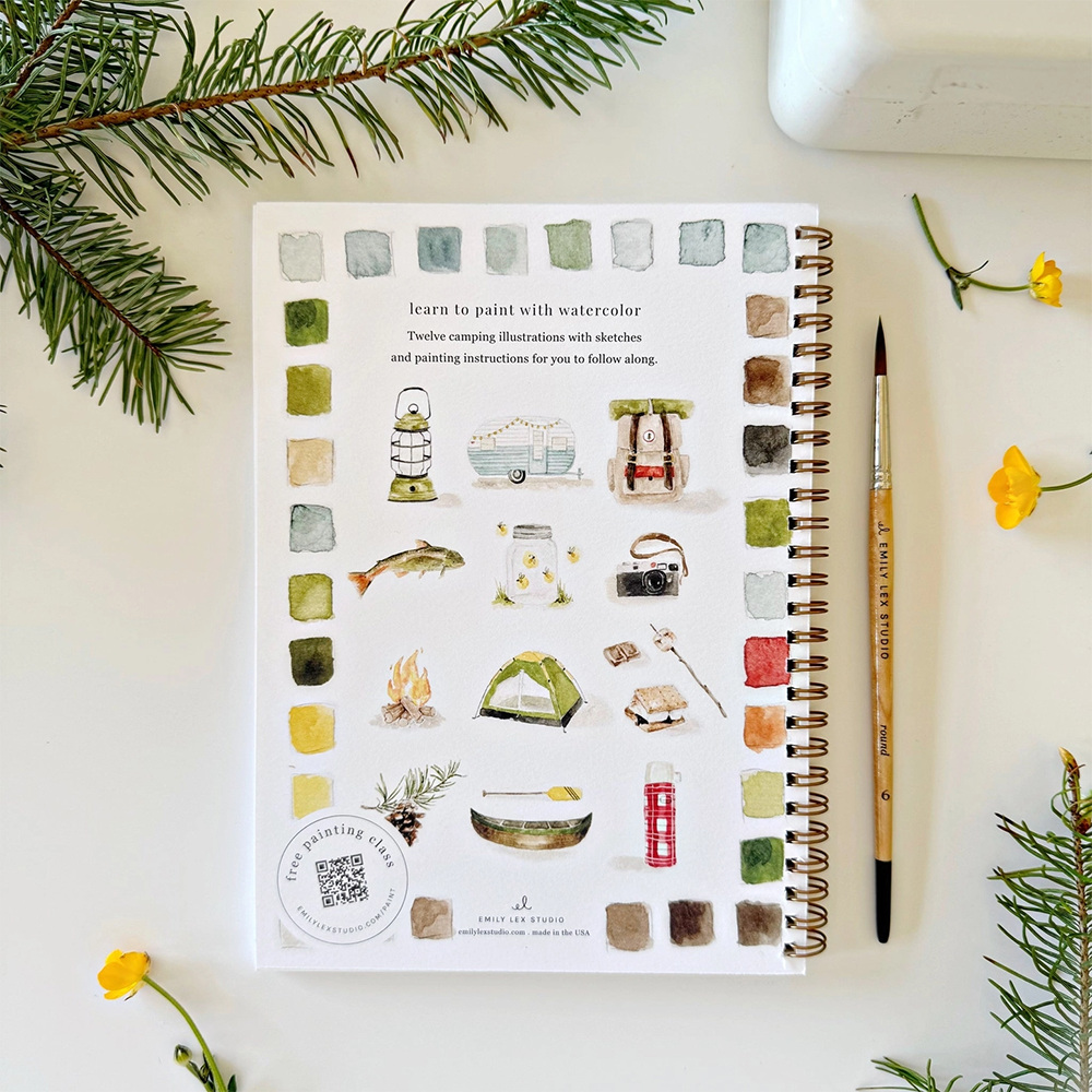 Emily Lex Studio Watercolor Workbook - Camping