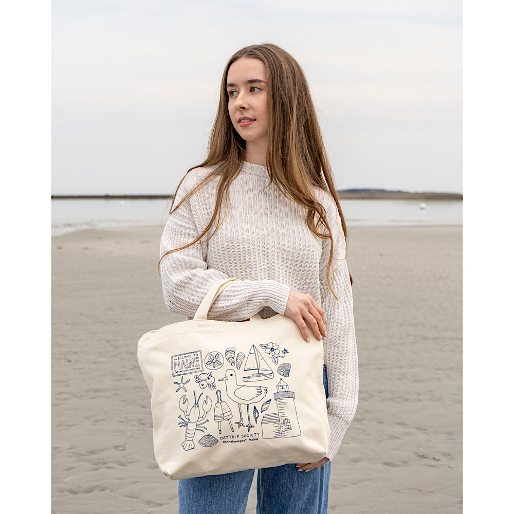 Baggu x Daytrip Society - Custom Horizontal Zip Duck Bag - Kennebunkport Icons