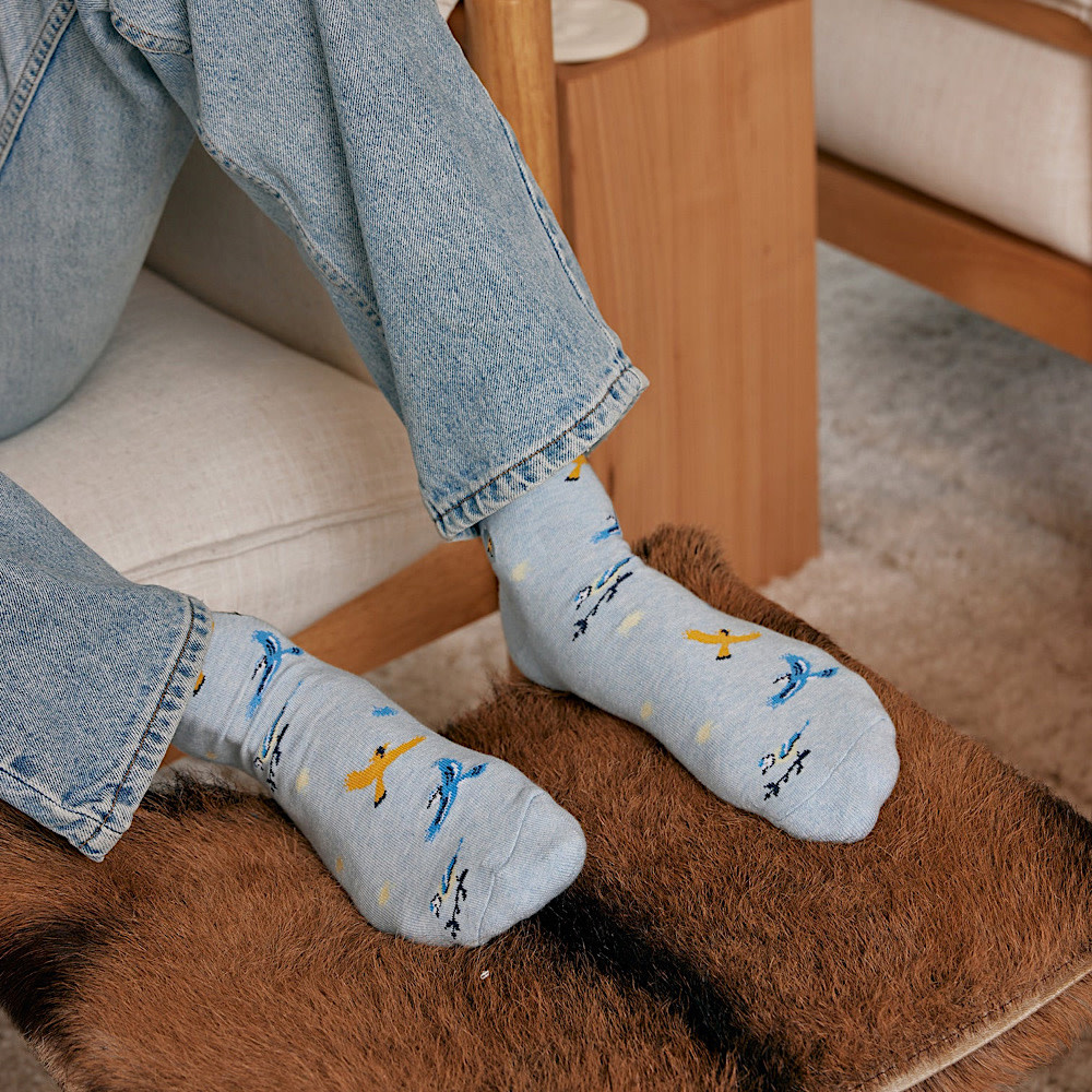 Conscious Step Crew Socks - Songbirds