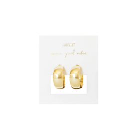 JaxKelly JaxKelly Wide Hoop Earrings - Gold