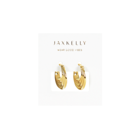 JaxKelly JaxKelly Triple Arch Hoop Earrings - Gold