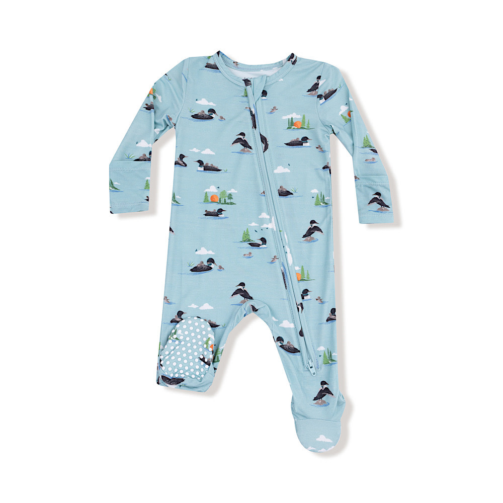 Angel Dear Angel Dear 2 Way Zipper Footie Romper - Loon