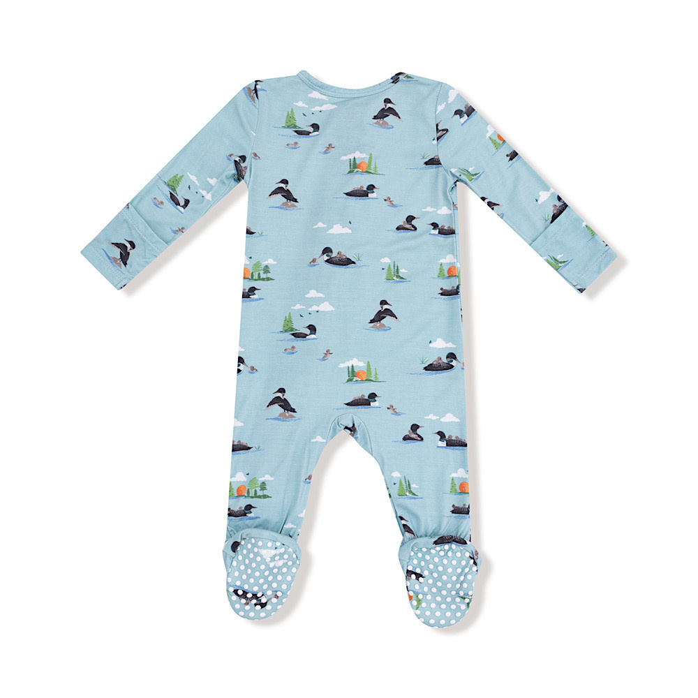Angel Dear 2 Way Zipper Footie Romper - Loon