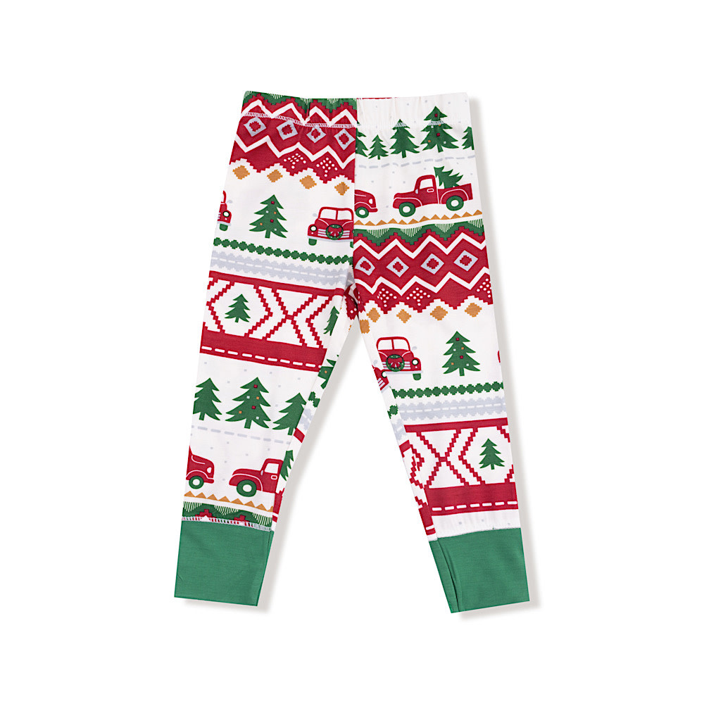 Angel Dear Long Sleeve Loungewear Set - Red Truck Fair Isle