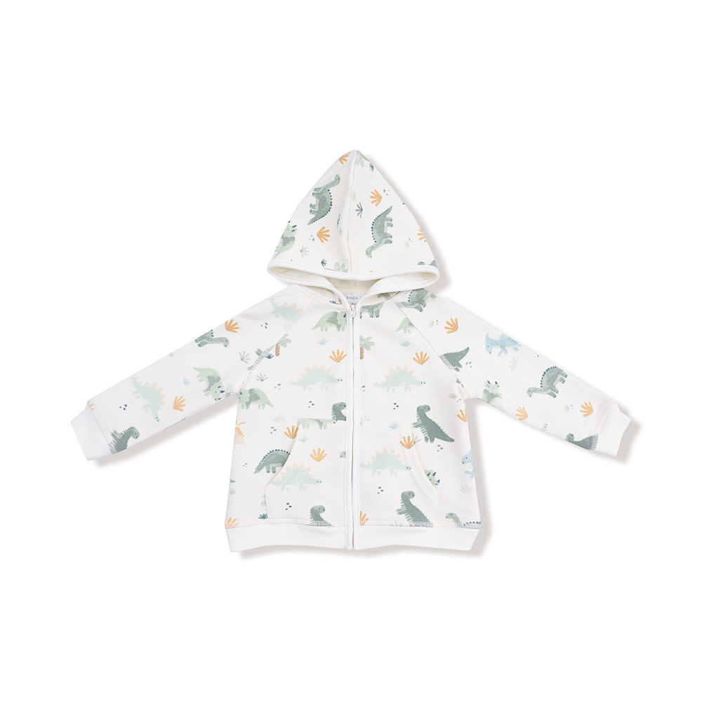 Angel Dear Zip Hoodie and Jogger Set - Soft Dinos