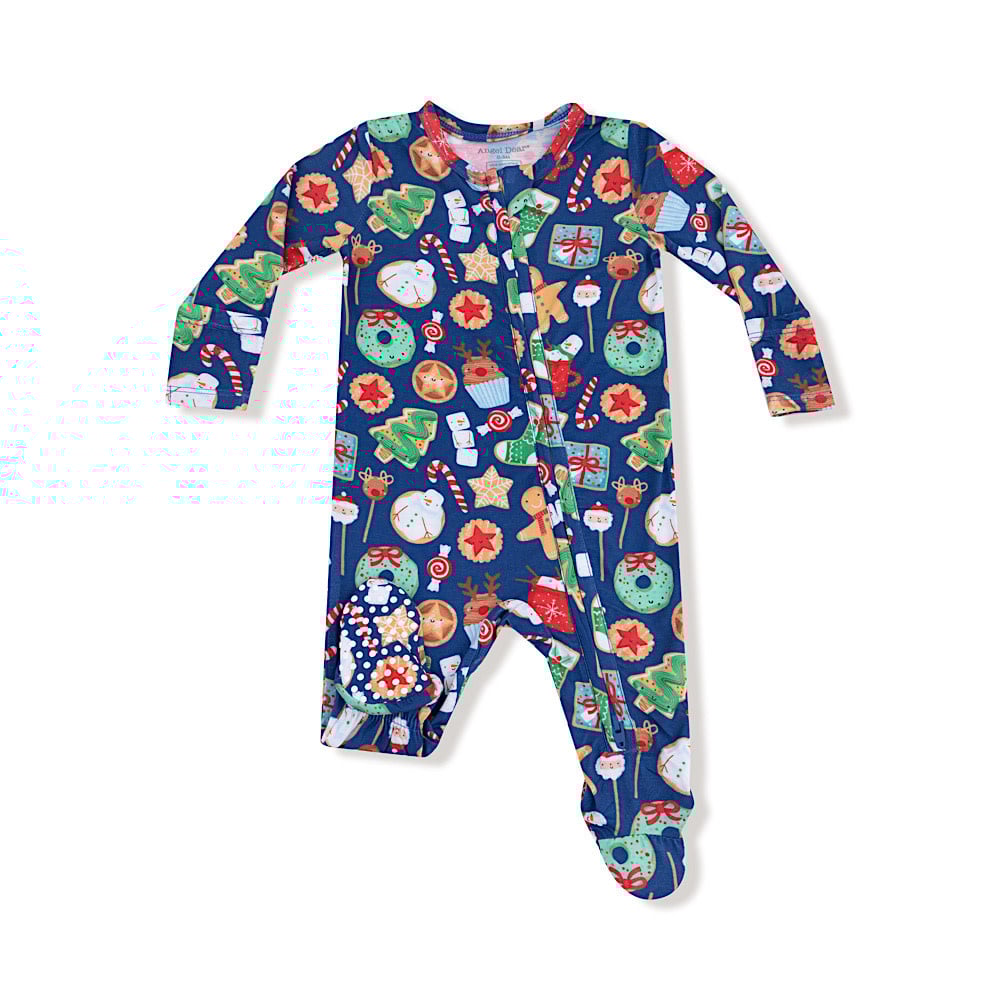 Angel Dear 2 Way Zipper Footie Romper - Christmas Treats