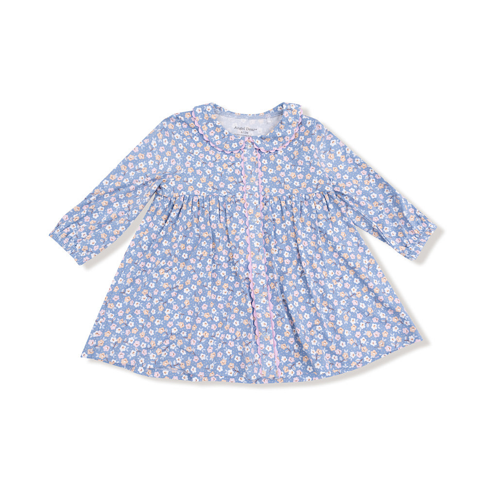Angel Dear Long Sleeve Jill Dress with Ric Rac Detail - Country Calico
