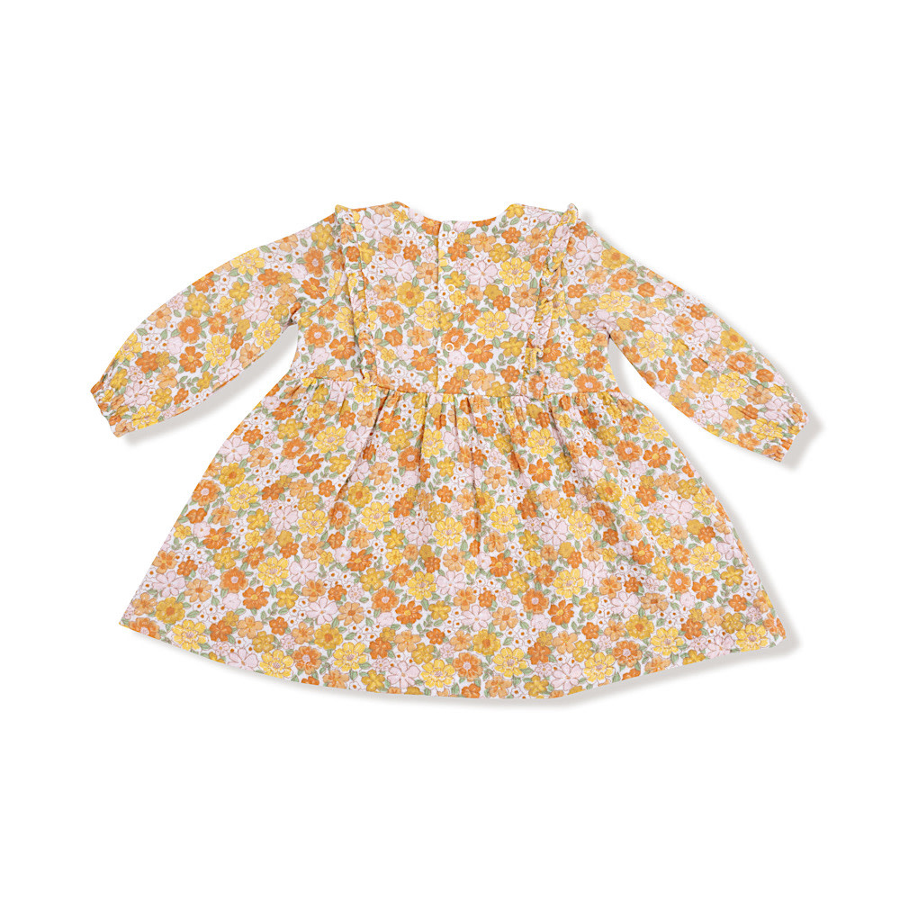 Angel Dear Ruffle Long Sleeve Dress + Ribbed Leggings - Sweet Amber Floral