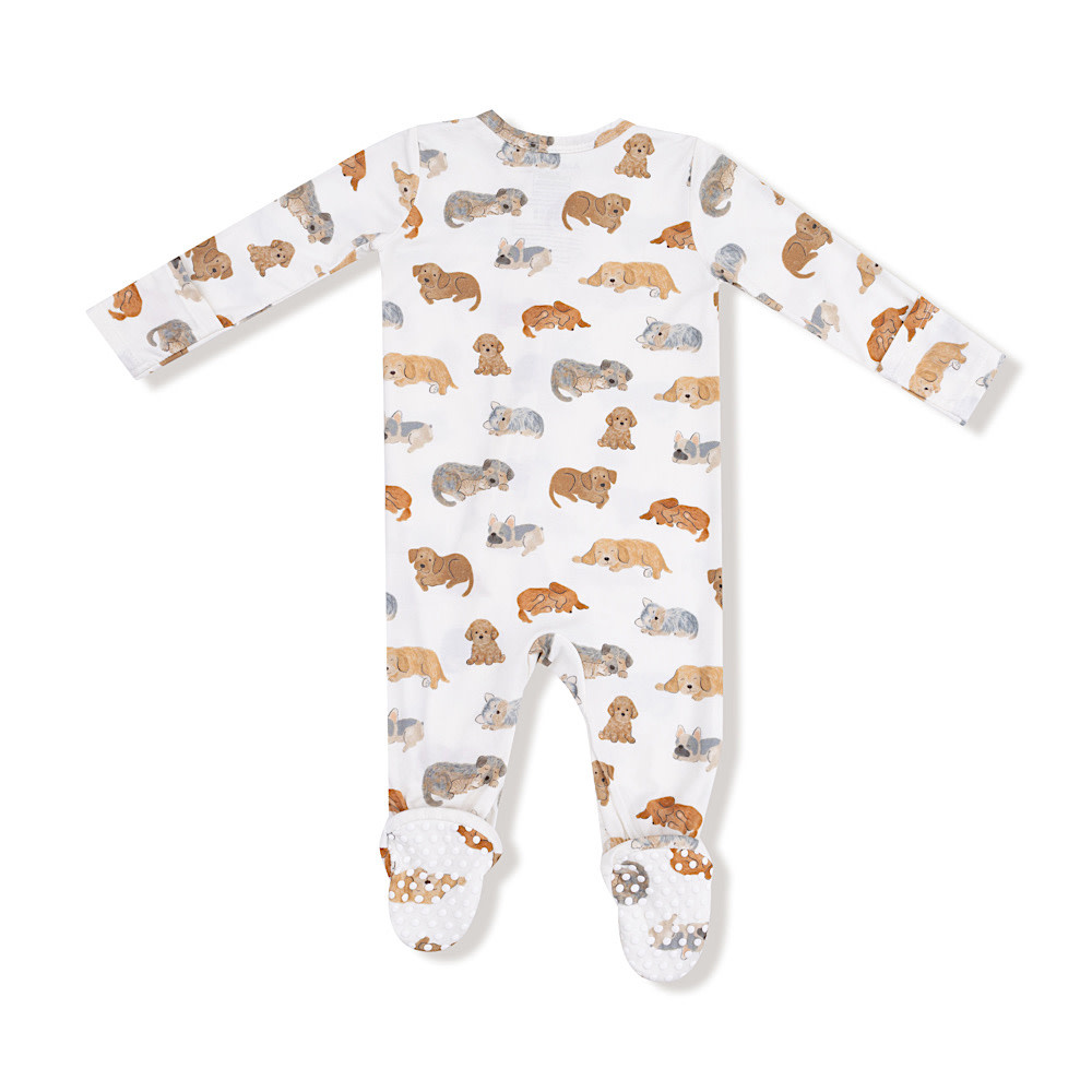 Angel Dear 2 Way Zipper Footie Romper - Napping Puppies