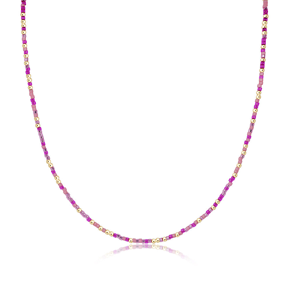 ENewton ENewton Choker - Hope Unwritten Beaded - Back to the Fuchsia - 15 Inch