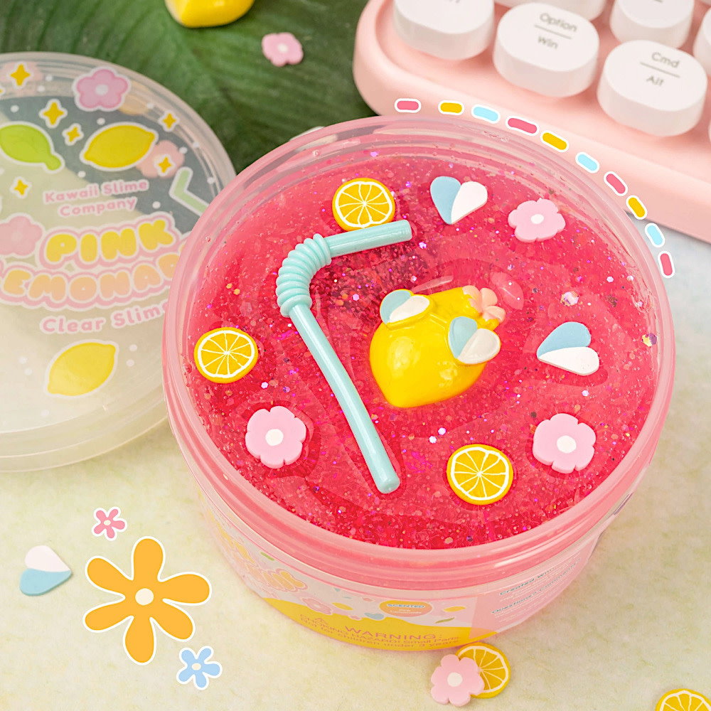 Kawaii Slime - Pink Lemonade Clear Slime