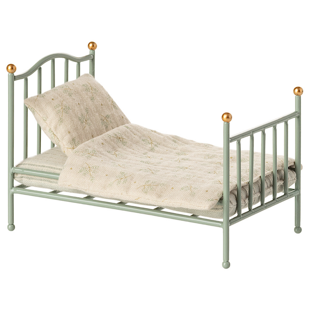 Maileg Maileg Vintage Single Bed - Mint