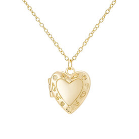 The Salty Gem The Salty Gem Piece of My Heart Locket Necklace - Gold