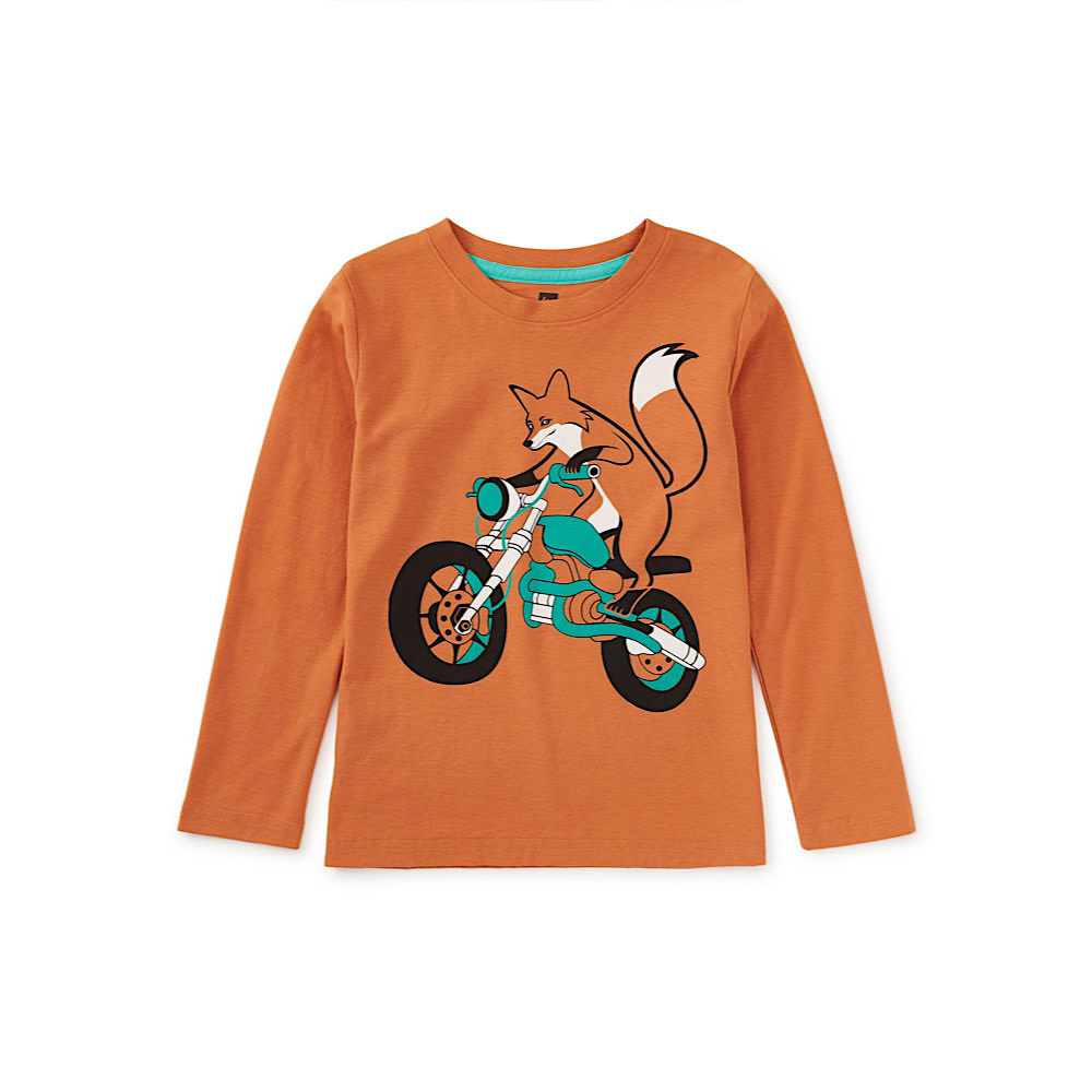 Tea Collection Motor Bike Fox Graphic Tee - Raw Sienna