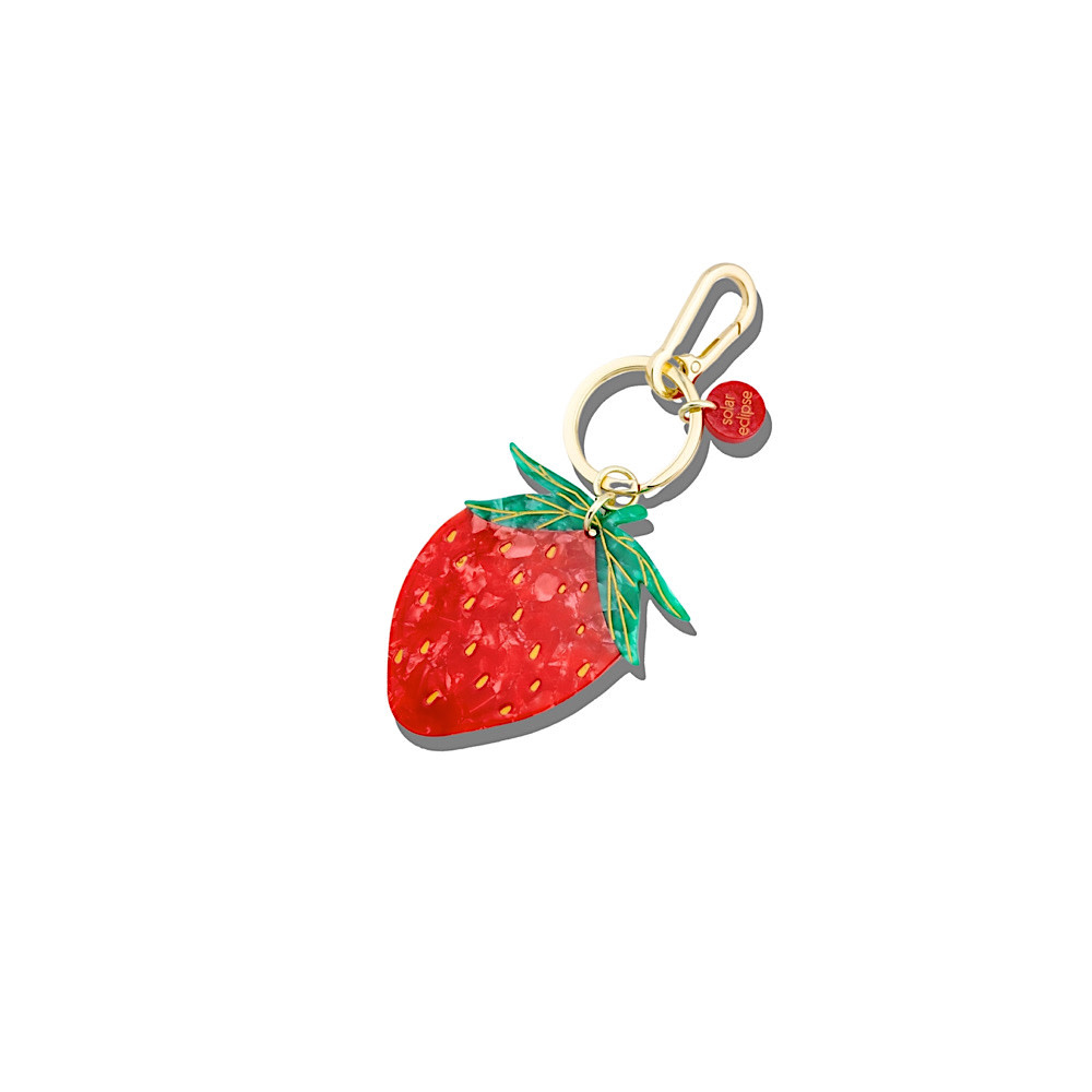 Solar Eclipse Strawberry Keychain