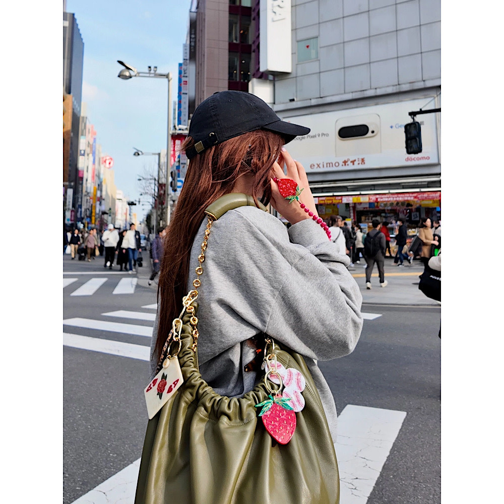 Bag Charm Keychain - Strawberry