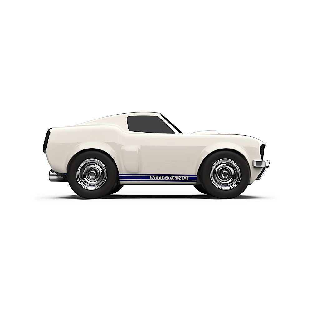 Playforever - Racing Car Ford Mustang - Ivory White