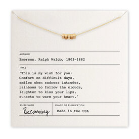 Becoming Jewelry Becoming Jewelry - 18" Necklace - My Wish For You - Gold Fill