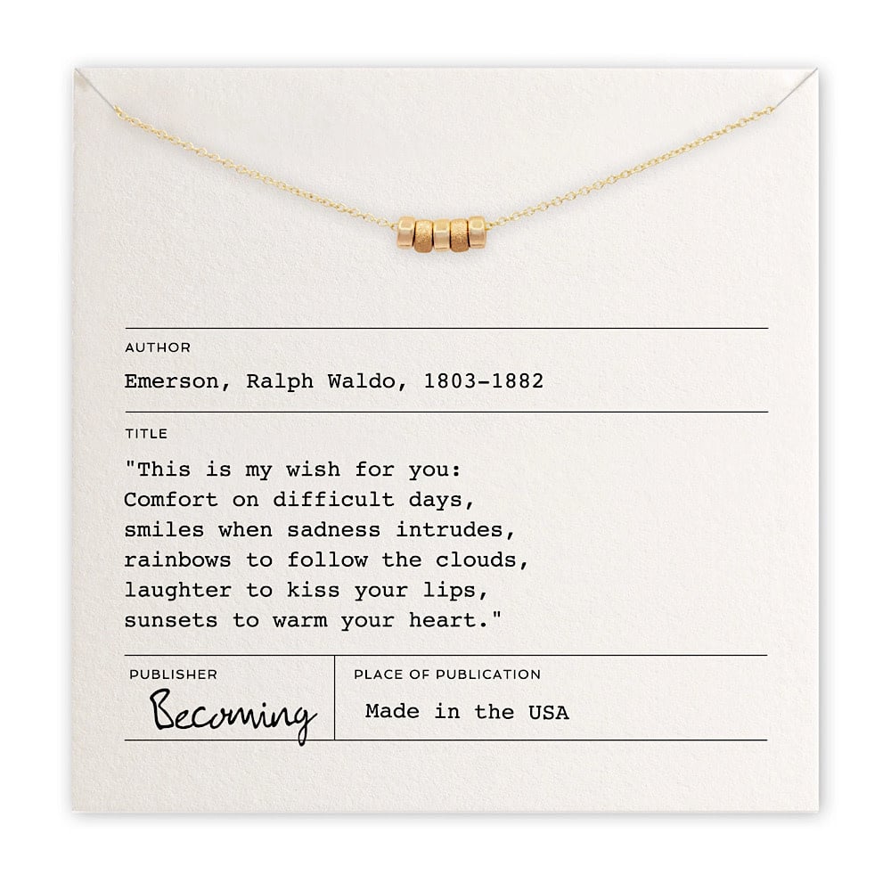 Becoming Jewelry - 18" Necklace - My Wish For You - Gold Fill