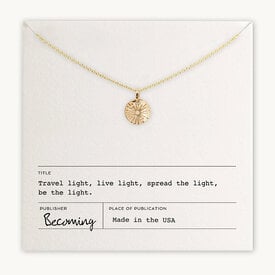Becoming Jewelry Becoming Jewelry - 18" Necklace - Be The Light - Gold Fill