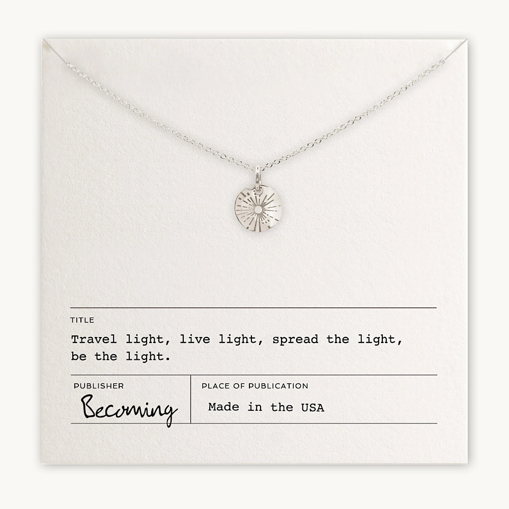 Becoming Jewelry - 18" Necklace - Be The Light - Sterling Silver