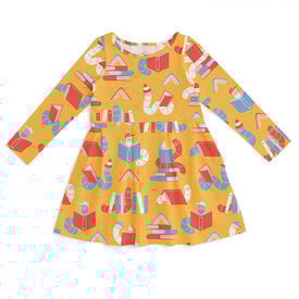 Winter Water Factory Winter Water Factory Madison Dress - Bookworms Yellow