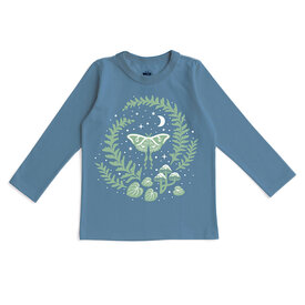 Winter Water Factory Winter Water Factory Long Sleeve Graphic Tee - Luna Moth Lake Blue