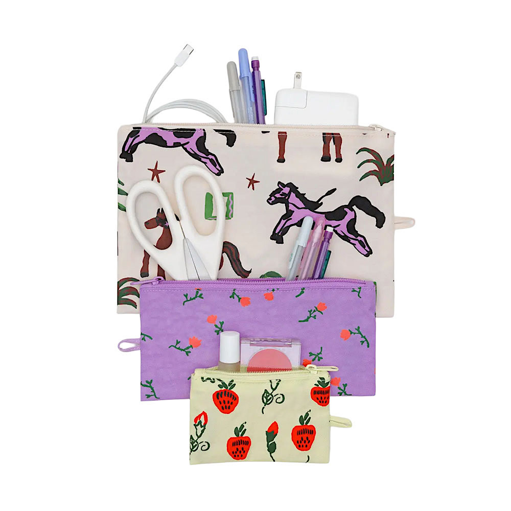 Baggu Flat Pouch Set - Painted Prairie