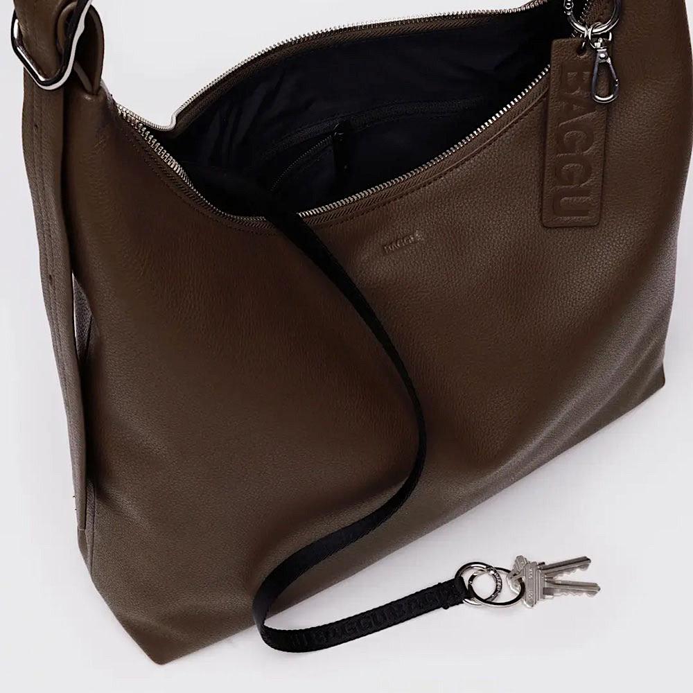 Baggu Recycled Leather - Shoulder Bag - Brown