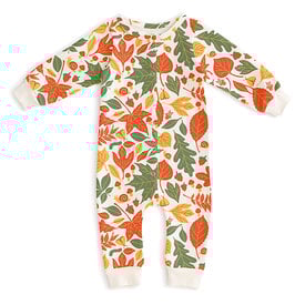 Winter Water Factory Winter Water Factory French Terry Jumpsuit - Leaves Yellow & Green