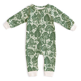 Winter Water Factory Winter Water Factory French Terry Jumpsuit - Treehouses Green