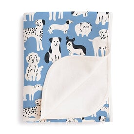 Winter Water Factory Winter Water Factory French Terry Blanket - Dog Parade Blue